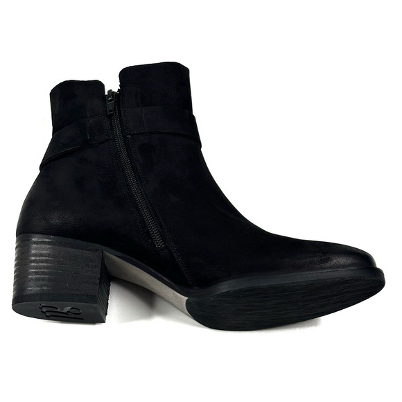 Paul Green Dallas Black Nubuck Bootie Distressed US8/UK5.5 Dual Zipper New $450 - Picture 7 of 14